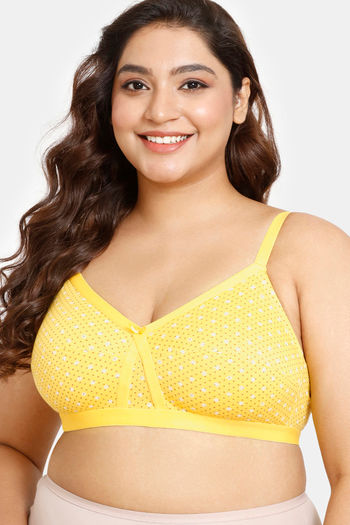 Buy Rosaline Everyday Double Layered Non Wired Full Coverage Super Support Bra - Habanero Gold